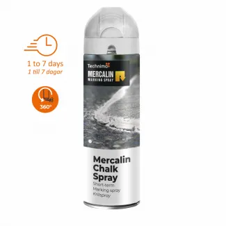 Mercalin Chalk Spray Kritbaserad korttidsmärkspray