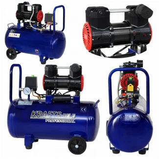 Oljefri Kompressor 50L 1500W 290L/min Tyst 75dB, Kraft&Dele